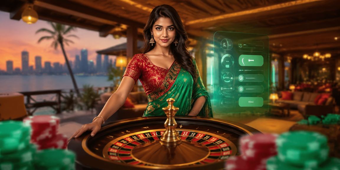 সেন্ট মার্টিনে লাল-সবুজ থিমে gt710 রুলেট গেম উপভোগ করছেন একজন খেলোয়াড়